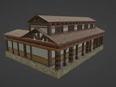 Ancient Public Building Low-poly 3D model