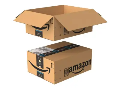 Amazon Box 2H PBR 03 Low-poly 3D model