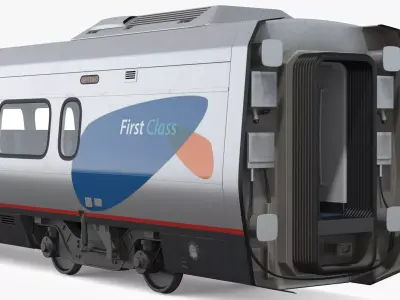 Acela Express First Class Car 3D model