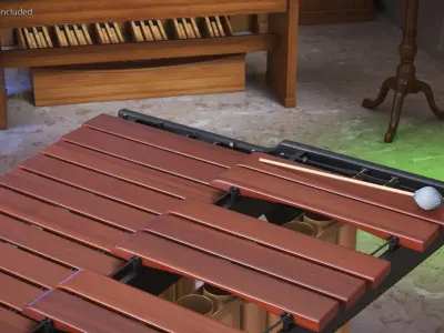 Marimba Concert Instrument 3D model