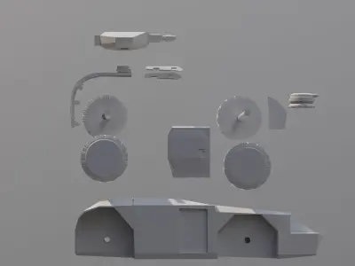 APC - M577 Armored Personnel Carrier - 3D Print 3D print model