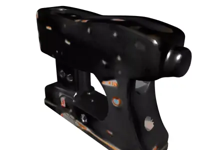 Industrial Stapler Old Worn Metal Low-poly 3D model