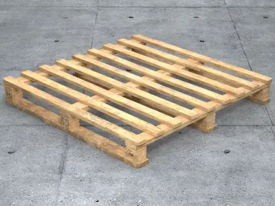 Wooden pallet Low-poly 3D model