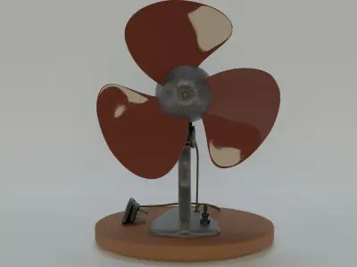 Retro table fan  3D model