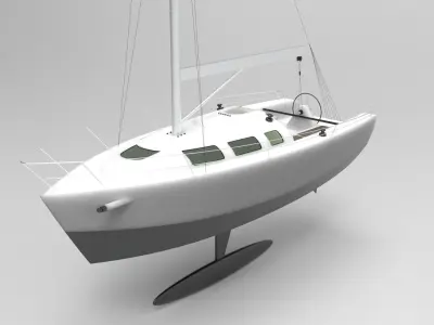 Beneteau Sailing Boat 3D model