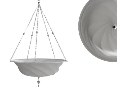 Scudo Saraceno Glass lamp Gold classic 3D model