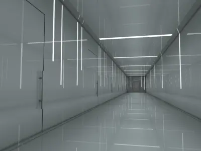 Sci fi Corridor Free 3D model shop