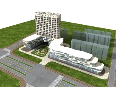 Commercial Building 3D model 35