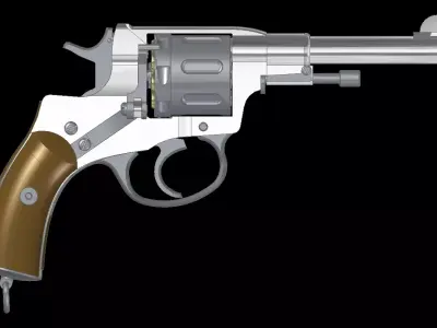 Nagant M1895 3D model purchase