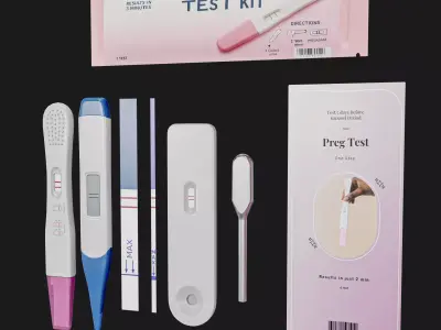 Pregnancy Test Kit   Low-poly 3D model