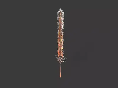 Great Sword  08 Low-poly 3D model