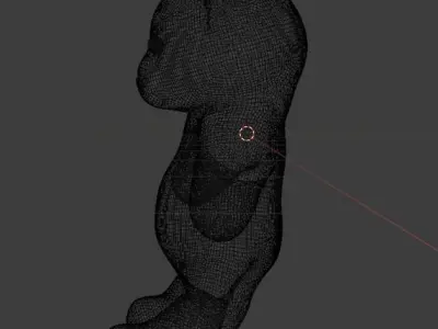 Fabric Teddy bear 3D model