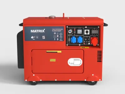 PORTABLE PETROL GENERATOR Low-poly 3D model