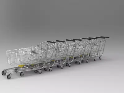 shop cart 3D model