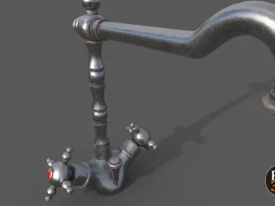 Faucet V1 Low-poly 3D model