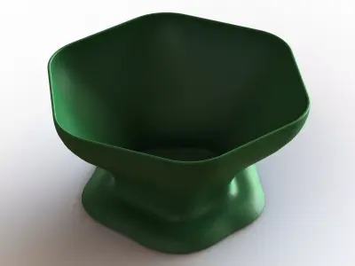 Plastic Hexagonal Fruit Bowl 3D print model