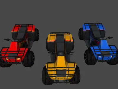 Farm bike Low-poly 3D model