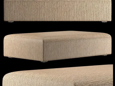 MARISOL SEAGRASS RECTANGULAR COFFEE OTTOMAN 3D model