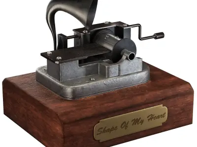 Music Box Low-poly 3D model purchase