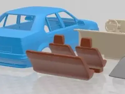 Renault 19 Sedan 1988 Printable Car  3D print model