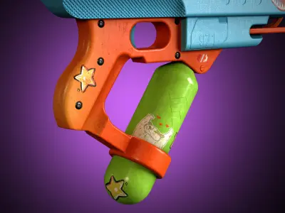 Water Pistol 3D Model Low-poly 3D model