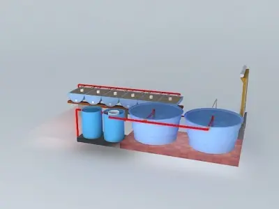 Aquaponics system  3D model