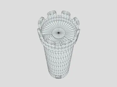 Medieval Castle Module 04 Low Poly PBR Realistic Low-poly 3D model