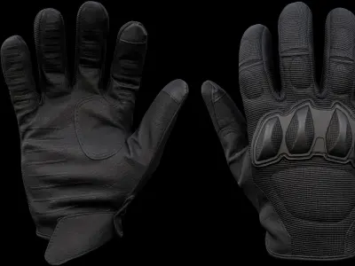 Tactical Gloves 037 Low-poly 3D model