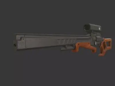 Rifle Low-poly 3D model shop