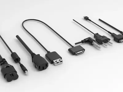 USB PORT Low-poly 3D model