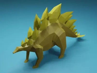 Low-poly 3d dino model dinosaur Low-poly 3D model