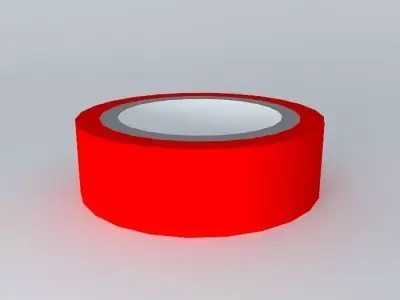Red Isolation Tape Free 3D model