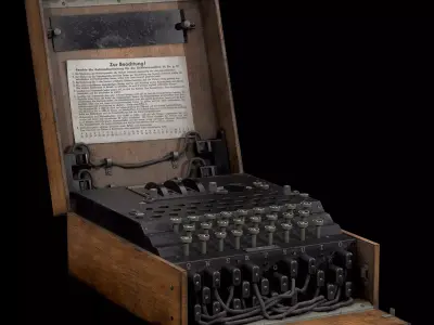 Enigma Machine Low-poly 3D model