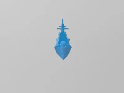 korea navy DDH-1 sea war game 3D print model