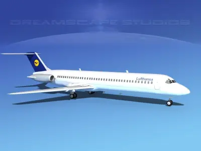 Douglas DC-9-40 Lufthansa 3D model
