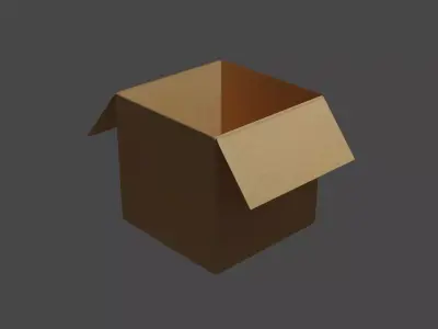 a box Low-poly 3D model