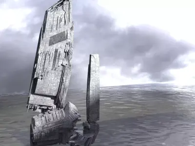 Halo Forerunner Inspired Tower 5  3D model