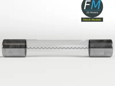 Electronic axial fuse 3D model