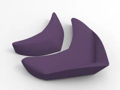 Fish Tail Sofa Low-poly 3D model