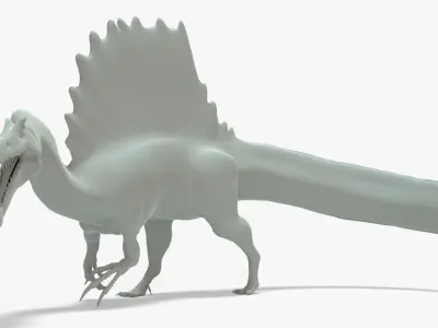 Spinosaurus Rigged Basemesh Low-poly 3D model