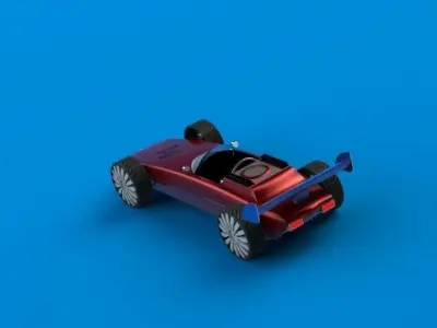 Vintage Formula car Free 3D model