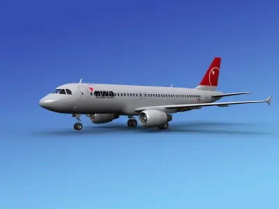 Airbus A320 Northwest Airlines 2 3D model