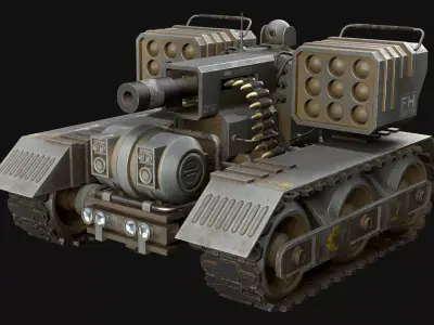 UGV Concept-3B-Urban-Dirty Low-poly 3D model