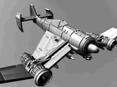 Focke Wulf Revenger Ground Support 3D print model