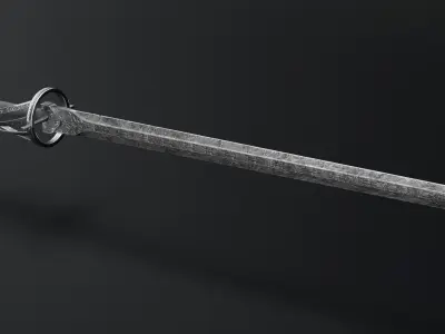 Ancient sword low-poly Low-poly 3D model