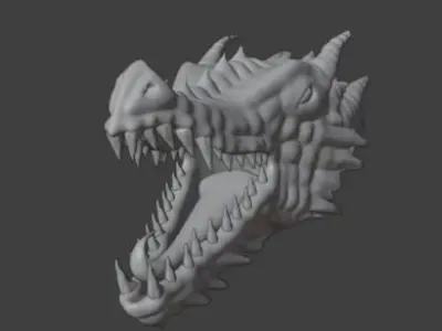 dragon head Free 3D model order