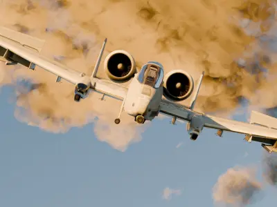 A10 Thunderbolt 2 Fully Rigged Game Ready 3D model