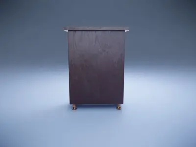 Vintage closet Low-poly 3D model