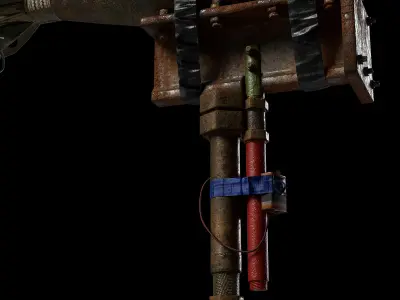 Last Will Strike survival hammer Low-poly 3D model