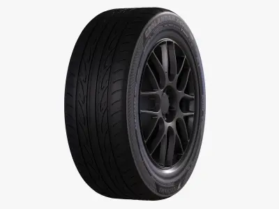Yokohama Wheel - Advan Fleva - Geolandar Low-poly 3D model